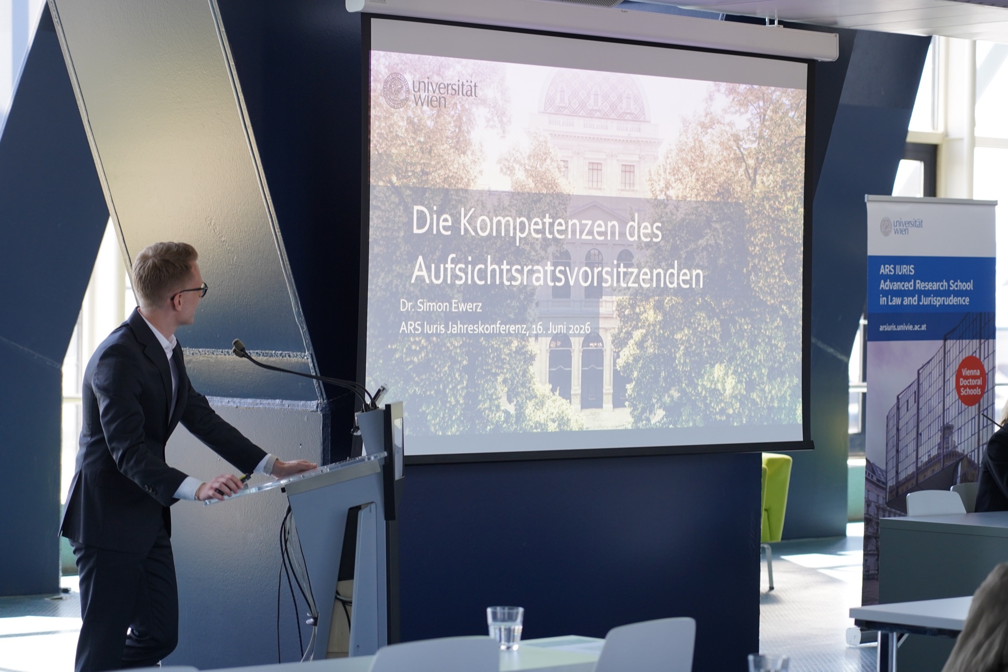 Vortragende bei einer Konferenz in Wien